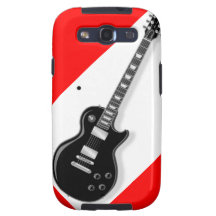Röd gitarr för vitsvartelkraft samsung galaxy s3 skal