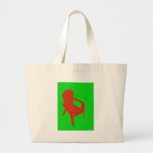 RÖD GRÄSMATTASTOL TOTE BAGS
