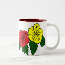 röd gul hibiskusMUGG