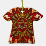 Röd Hanukkah Mandala Julgranskula