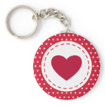 Röd hjärta Keychain Nyckelringar