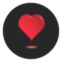 Röd hjärtautrop för valentin klistermärke