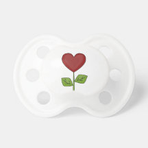 Röd hjärtformade blomma