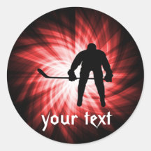 Röd hockey klistermärken