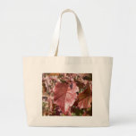 Röd höst löv tote bag