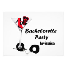 Röd inbjudan för Bachelorette party