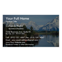 Röd kajak, storslagen Teton nationalpark, USA Visitkort Mall