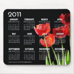 Röd kalender Mousepad för vallmor 2011 Mus Mattor