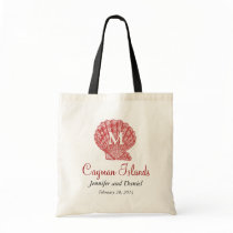 Röd karibisk destinationsbrölloptote bags tyg kassar