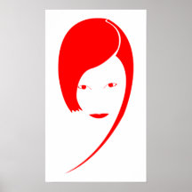 röd lady print