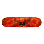 Röd Lava brusten bevingad skalle Skateboard Decks