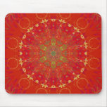 Röd månesolMandala Mousepad Musmatta