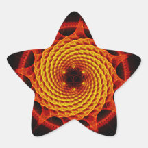 Röd Merkaba spiral Mandala (Fractalgeometri) Klistermärke