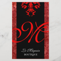 Röd Monogram för 311 Marley Flygblad Designs