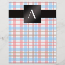 Röd Monogram och blåttpläd Custom Flyer