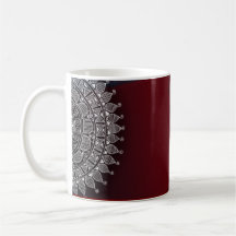 Röd mörk - och silverdesign kaffe muggar