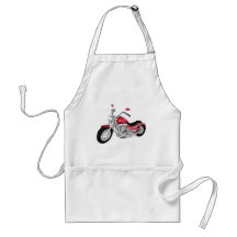 röd motorcykel förkläden