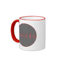 röd mugg för weirdo