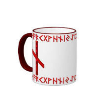 Röd Nauthiz runa Kaffe Mugg