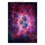 Röd Nebula Hälsningskort