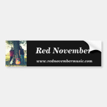 Röd November bildekal 2