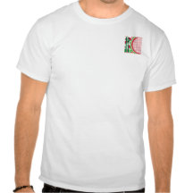 Röd och för vitvattenmelonbord inställning tee shirts
