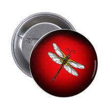 Röd och guld- slända nål
