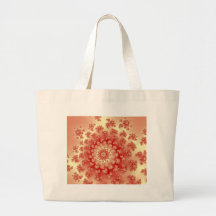 Röd och guld- snöreFractal Tote Bag