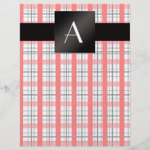 Röd och svart pläd för Monogram Personliga Flygblad