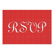 Röd OSA damastast gifta sig S221 Inbjudan