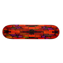 Röd Pixelized Skateboard