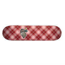 Röd plädanka anpassningsbara skateboard