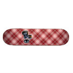 Röd plädavbrytare skateboard deck