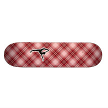 Röd plädbalett anpassad skate board