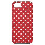 röd polka dots för 50-tal iPhone 5 fodral
