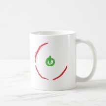 Röd ring av död kaffe mugg