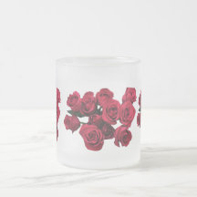Röd ros kaffe mugg
