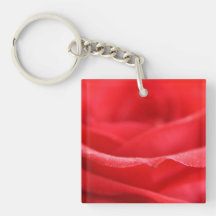 Röd rosPetals Keychain