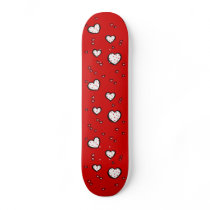 Röd Skateboard för Dotty hjärtor