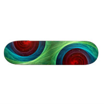 Röd Skateboard för stormabstraktkonst