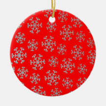 (Röd) snöflingorjulgranprydnad, Julgransdekoration