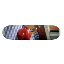Röd sockerbunke skate board deck