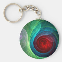 Röd stormabstraktkonst Keychain Nyckel Ringar