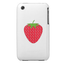 Röd Strawberry. iPhone 3 Cover