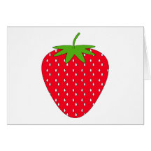 Röd Strawberry. Hälsnings Kort