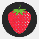 Röd Strawberry. Klistermärken