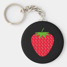 Röd Strawberry. Nyckel Ringar