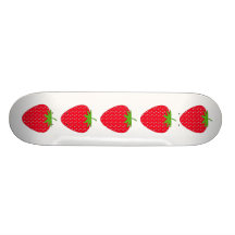Röd Strawberry. Skateboard Deck