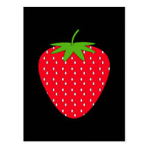 Röd Strawberry. Vykort