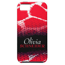 Röd svart grafisk djur tryckiphone case iPhone 5 cover